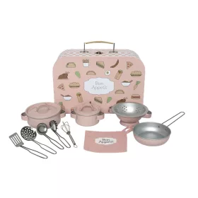   Konyhai készlet böröndbe csomagolva, pasztell rózsaszín Jabadabado