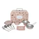 Konyhai készlet böröndbe csomagolva, pasztell rózsaszín Jabadabado