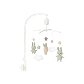   Zenélő kiságyforgó macik és nyuszik, Pasztell zöld Jabadabado