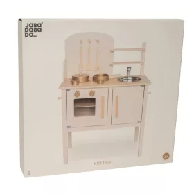  Fa játékkonyha kiegészítőkkel és kréta táblával, krém színű Jabadabado