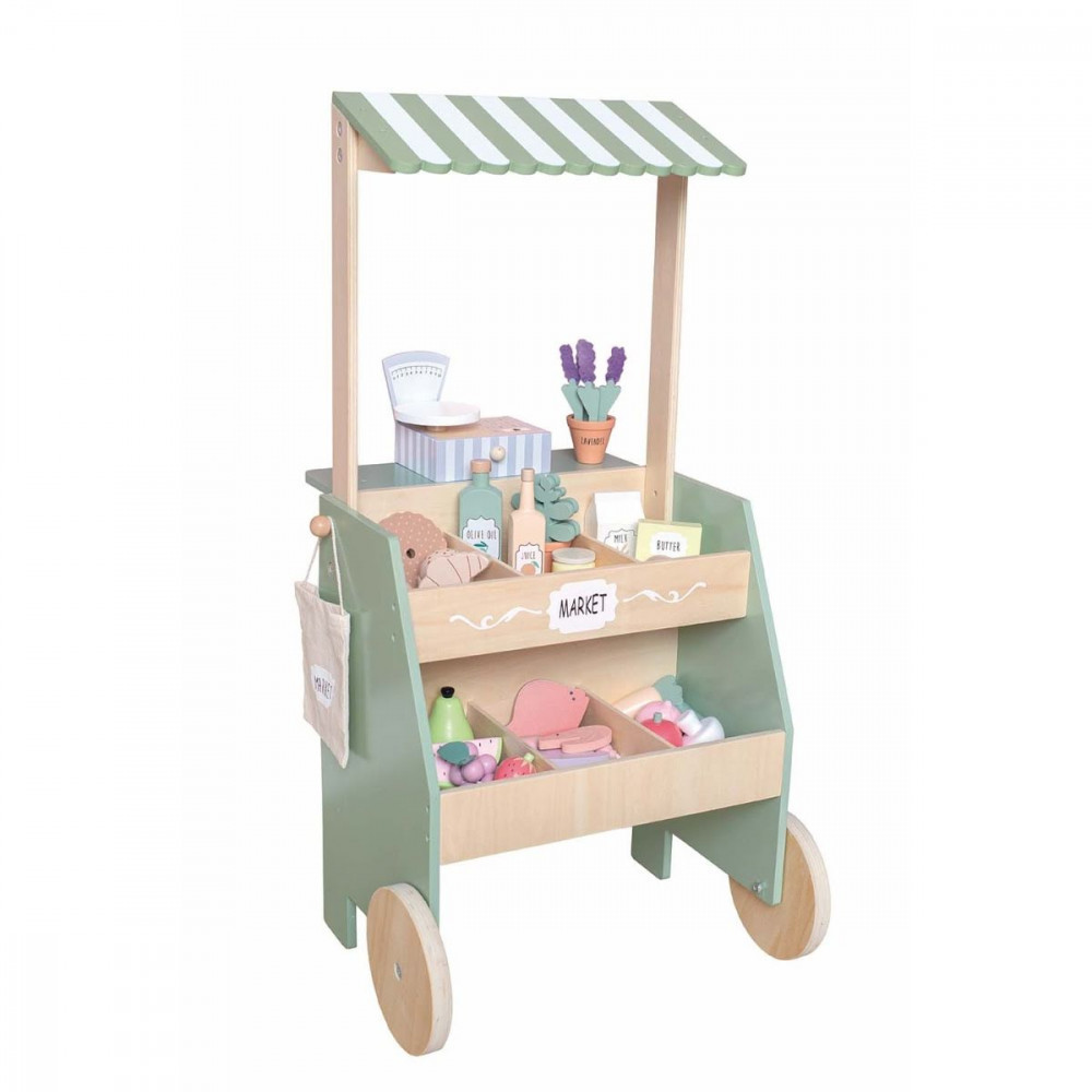 Jabadabado Piaci stand fából 28 kiegészítővel Jabadabado, fő nézet