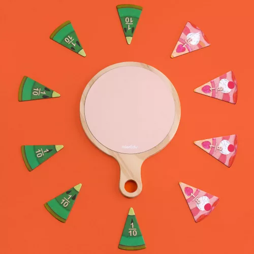 Finom ételek, törtek mágneses matematikai játék, MierEdu