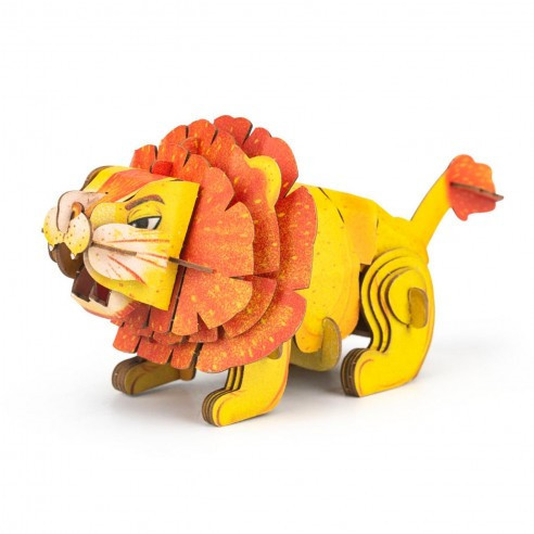 Hangot adó 3D állatos puzzle, Oroszlán MierEdu – alternatív kép 1
