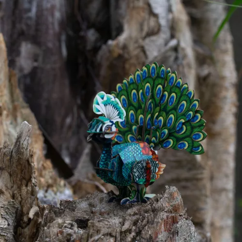 Hangot adó 3D állatos puzzle, Páva MierEdu