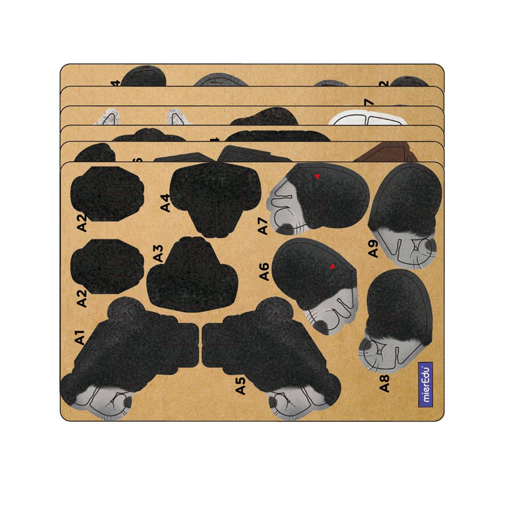 Hangot adó 3D állatos puzzle, Gorilla MierEdu – alternatív kép 3