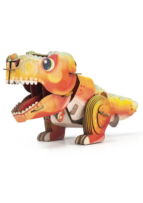 Hangot adó 3D állatos puzzle, T-rex MierEdu – alternatív kép 1