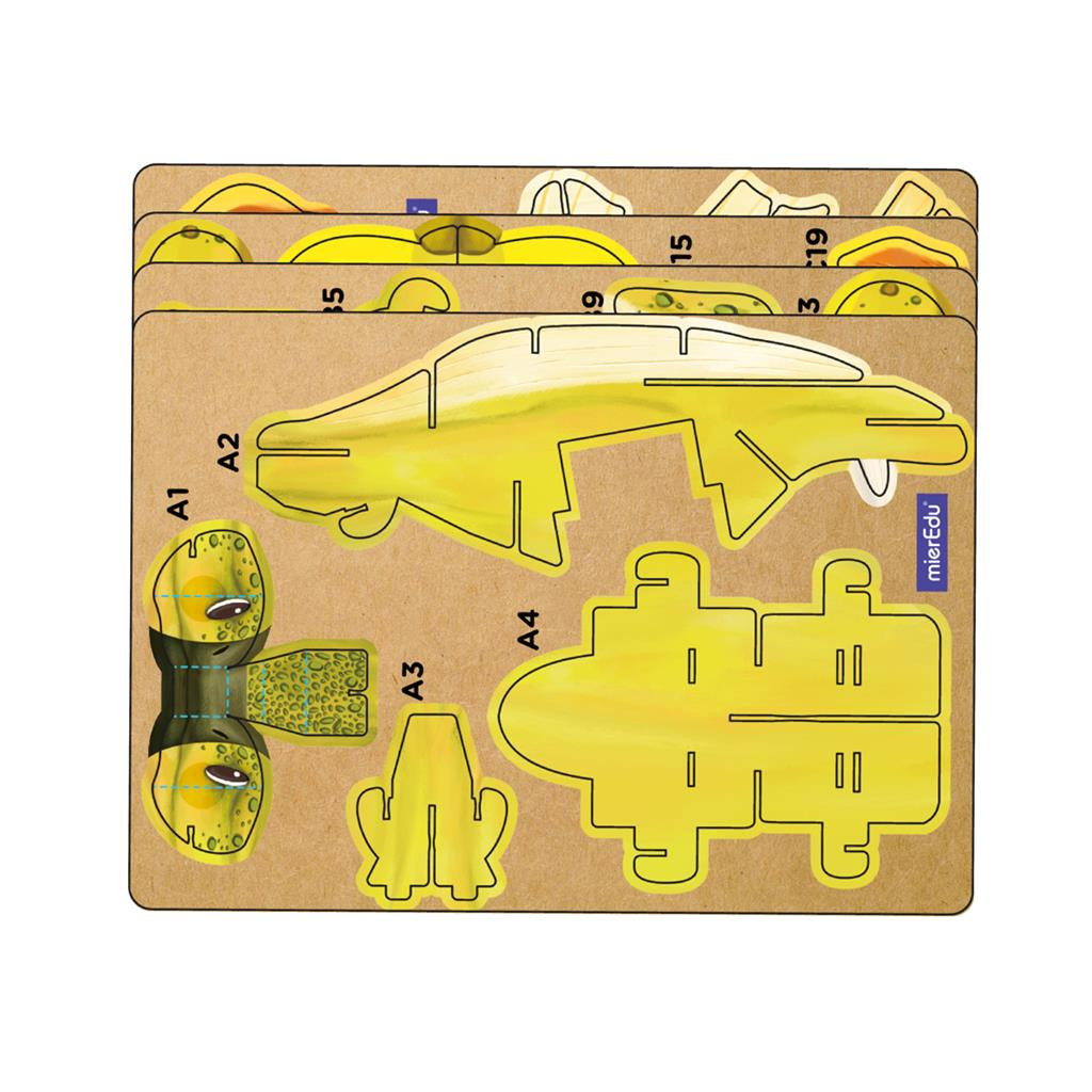 Hangot adó 3D állatos puzzle, Stegosaurus MierEdu – alternatív kép 3