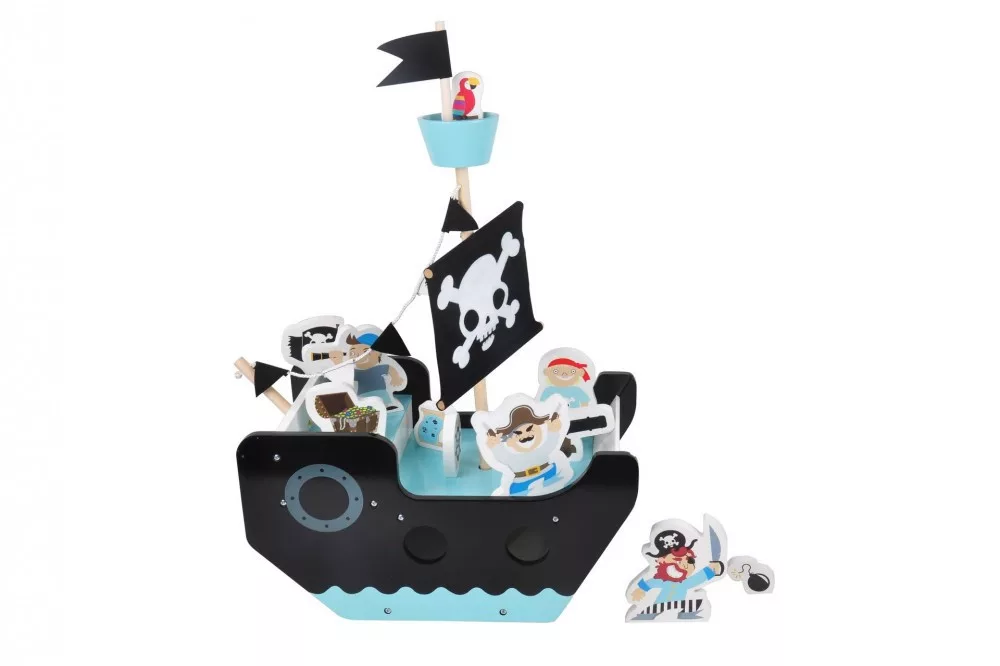 Fa kalózhajó 11 figurával Magni fő kép