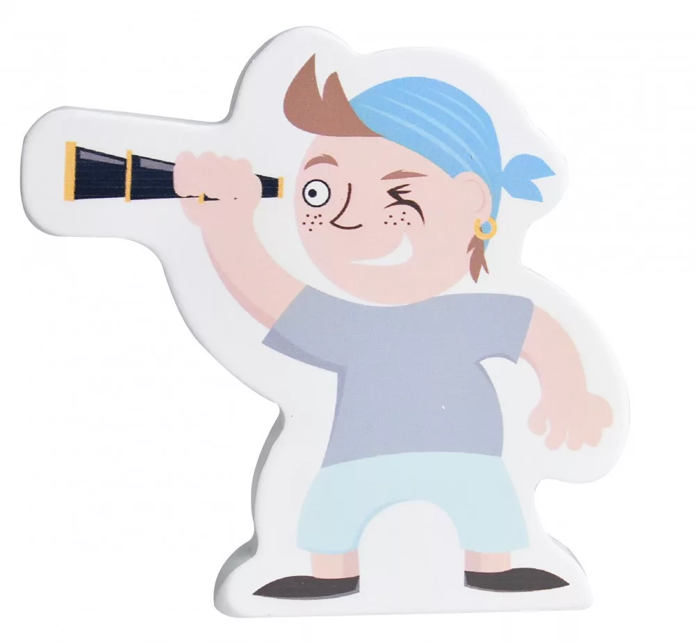 Fa kalózhajó 11 figurával Magni alternatív kép 2