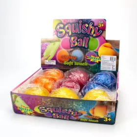 Stresszlabda 8 cm-es metál színű, többféle Magni