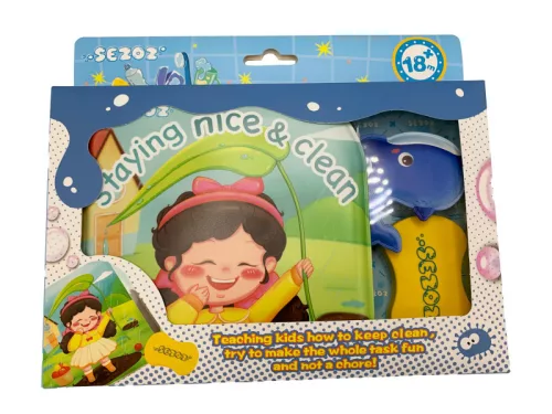 Fejlesztő fürdőkönyv letörölhető oldalakkal és fürdőjátékkal Magni