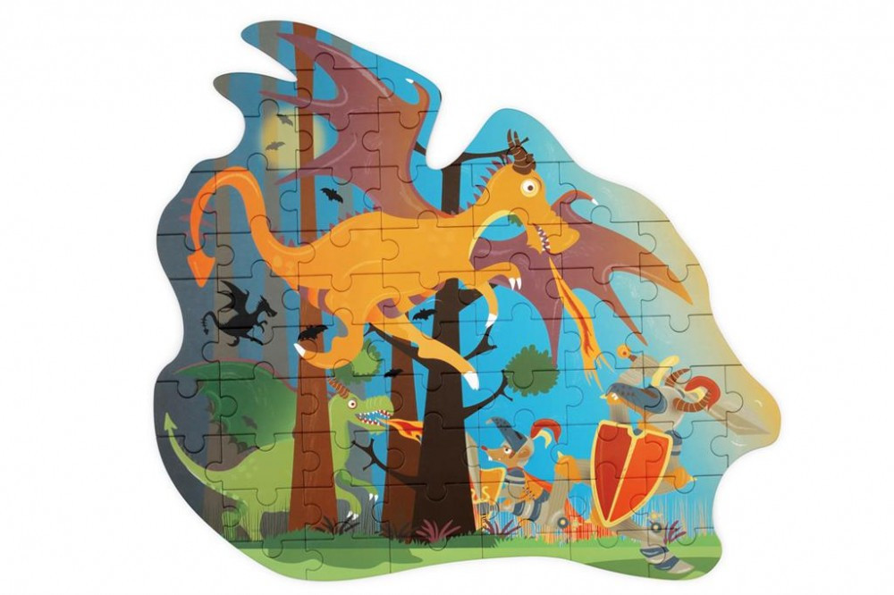 Forma puzzle 60 db-os - Sárkányok - Scratch Europe – alternatív kép 2