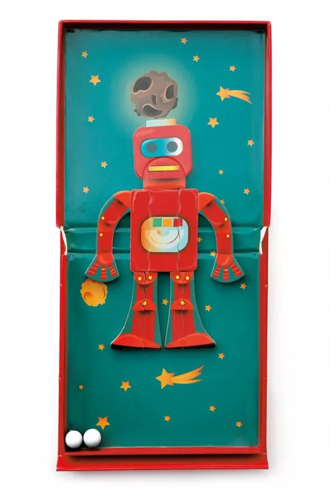 2 az 1-ben mágneses puzzle és golyófuttató játék, robotos Scratch Europe alternatív kép 2