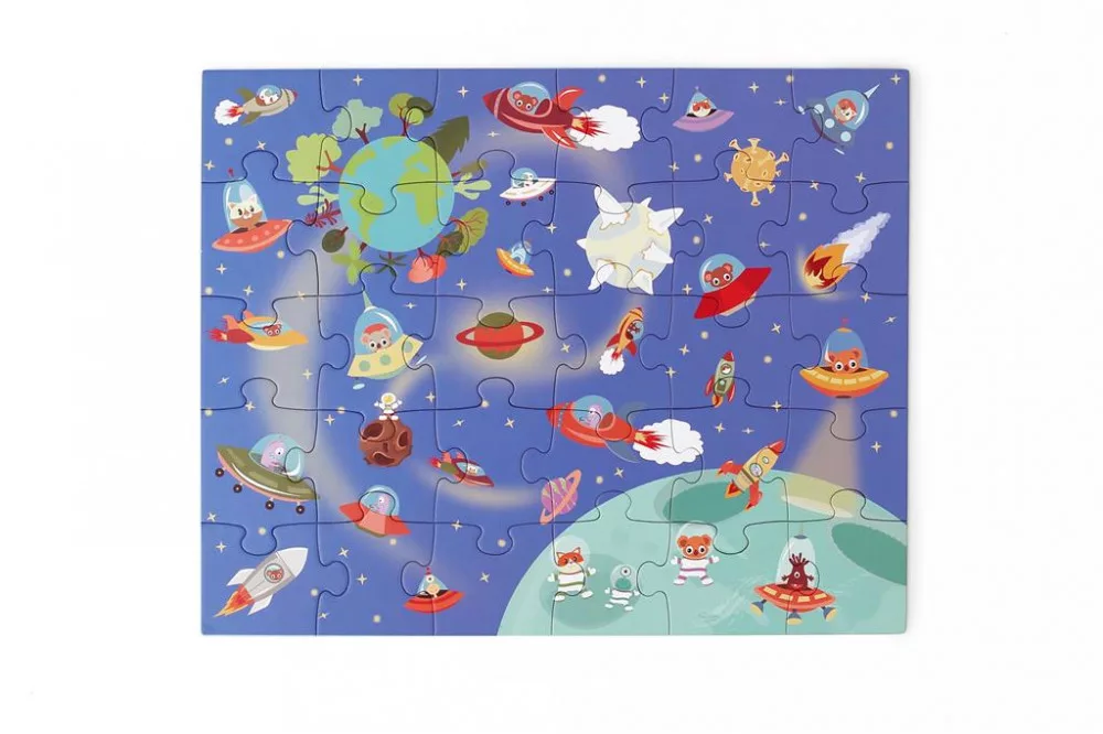2 az 1-ben mágneses puzzle és megfigyelő játék, Világűr Scratch Europe alternatív kép 3