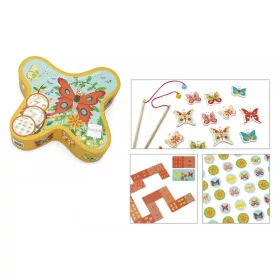   Készségfejlesztő játék -Pillangók -Dominó, memória, mágneses horgászat Scratch Europe