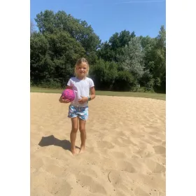 Rózsaszín neoprén strandlabda  15 cm-es Sunflex