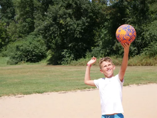 Narancssárga neoprén strandlabda 21 cm-es Sunflex