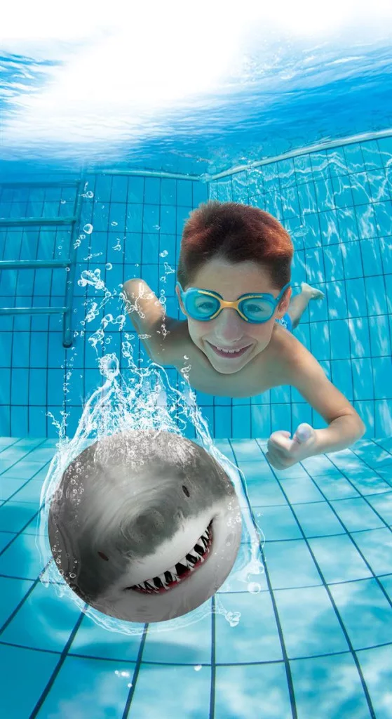 2 az 1-ben strand és merülő labda, cápa Sunflex alternatív kép 2