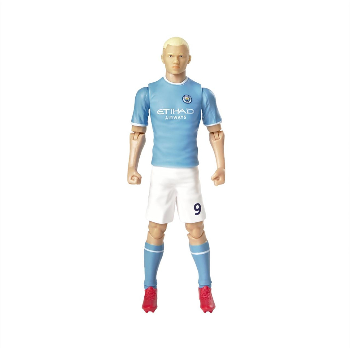 Focista akciófigura, 20 cm - Manchester City, Haaland 9 – mozgatható végtagok, akciópóz