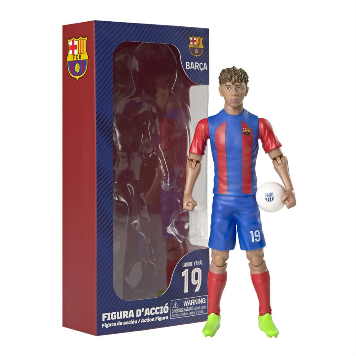 Focista akciófigura, 20 cm - FC Barcelona, Yamal 19 – fő nézet, a 19-es mezben