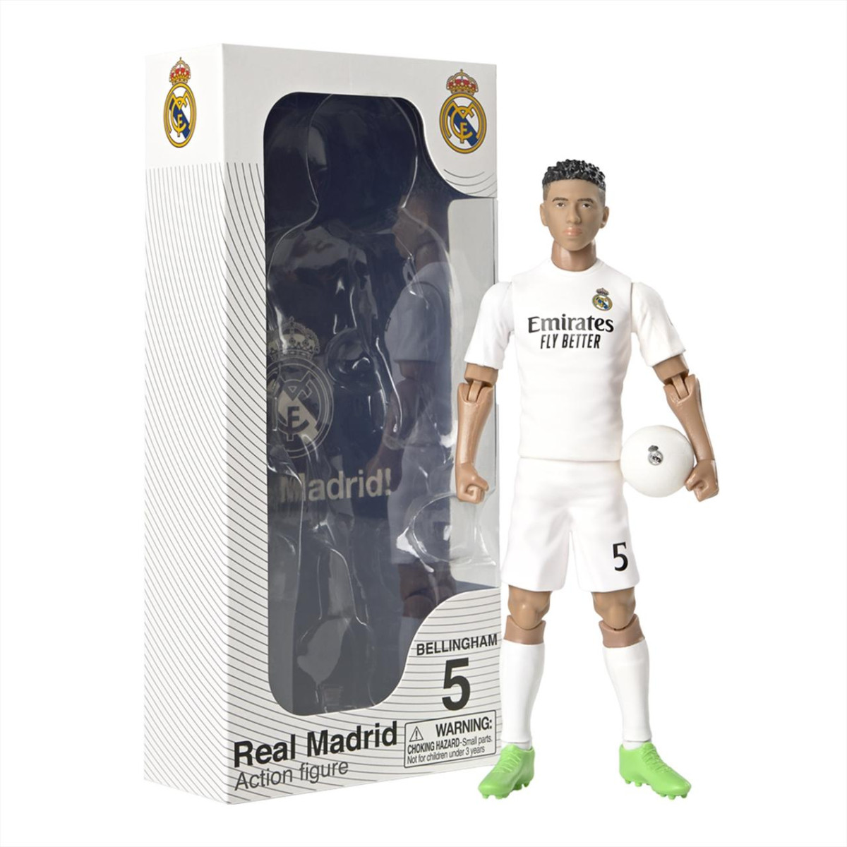 Focista akciófigura, 20 cm - Real Madrid, Bellingham 5 – fő nézet, a 5-ös mezben