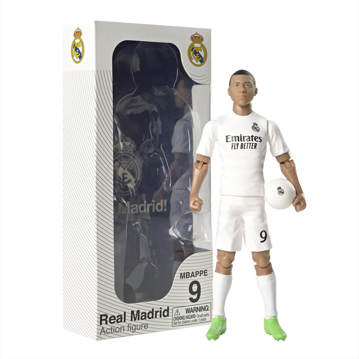 Focista akciófigura, 20 cm - Real Madrid, Mbappé 9 – fő nézet, a 9-es mezben