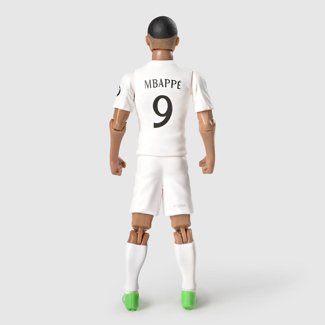 Focista akciófigura, 20 cm - Real Madrid, Mbappé 9 – mozgatható végtagok, akciópóz