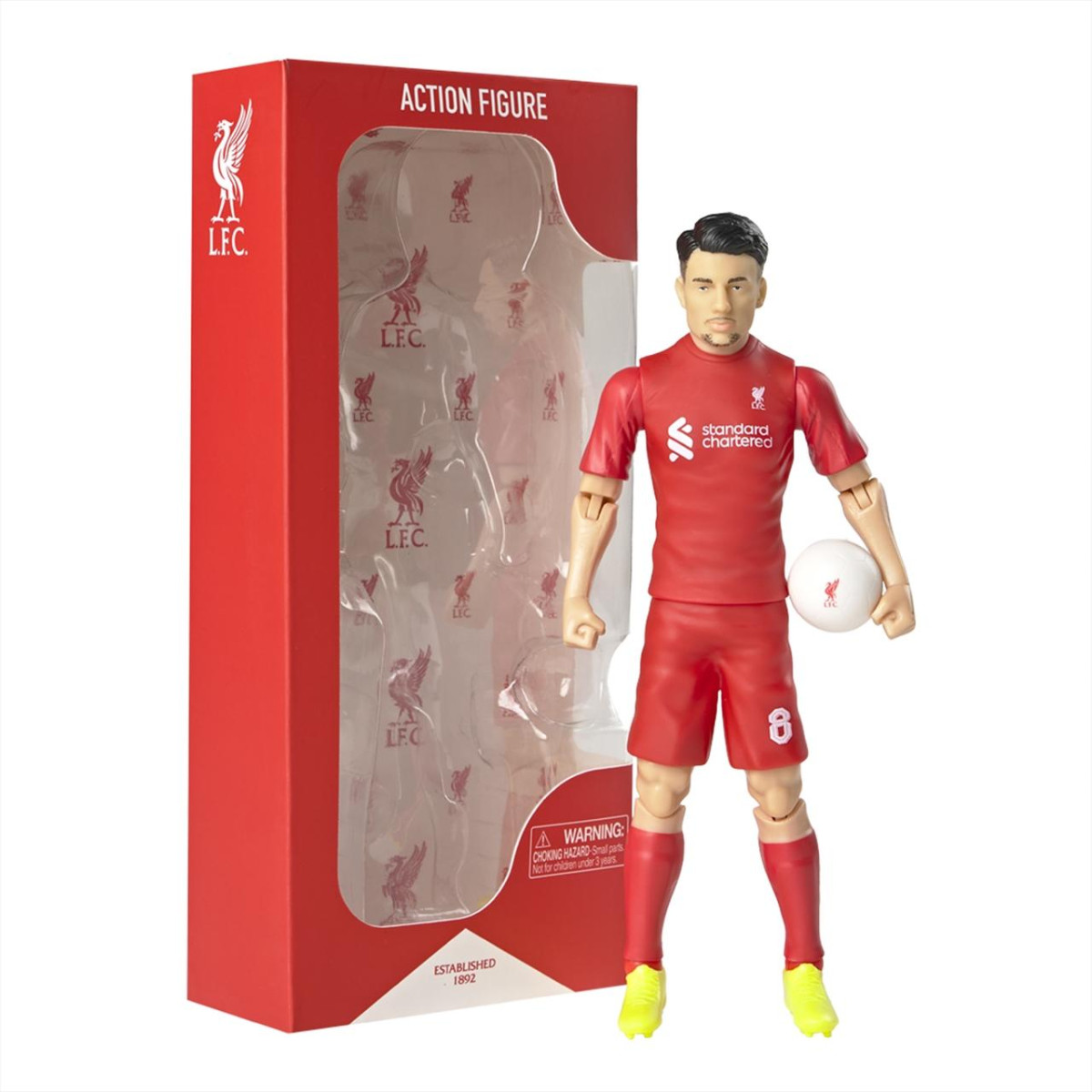 Focista akciófigura, 20 cm - Liverpool, Szoboszlai 8 – fő nézet, a 8-as mezben