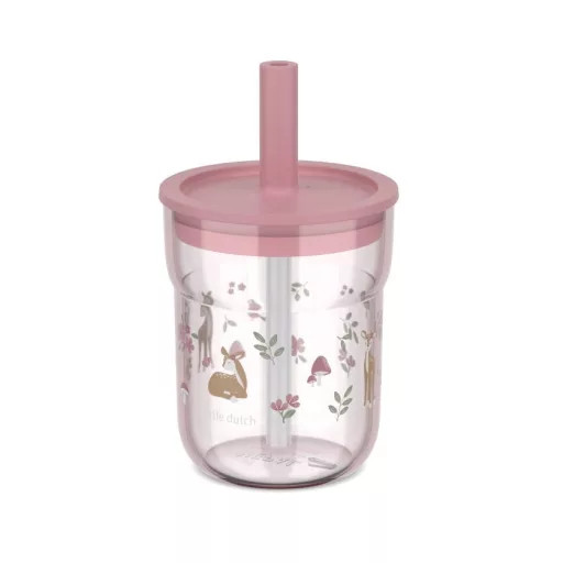 Little Dutch gyerek pohár szívószállal 250 ml - fairy garden – alternatív kép 1