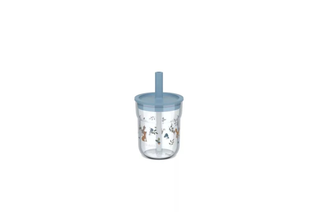 Little Dutch gyerek pohár szívószállal 250 ml  - forest friends – fő nézet