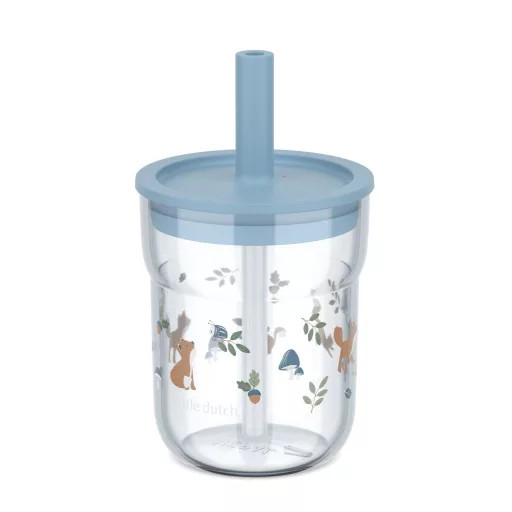 Little Dutch gyerek pohár szívószállal 250 ml  - forest friends – alternatív kép 1