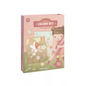 Little Dutch színező könyv kiegészítőkkel - Rosa Fairy Garden, 3–5 év, Többszínű