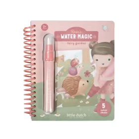 Little Dutch vízzel színező füzet - Rosa Fairy Garden, 0–2 év, Többszínű