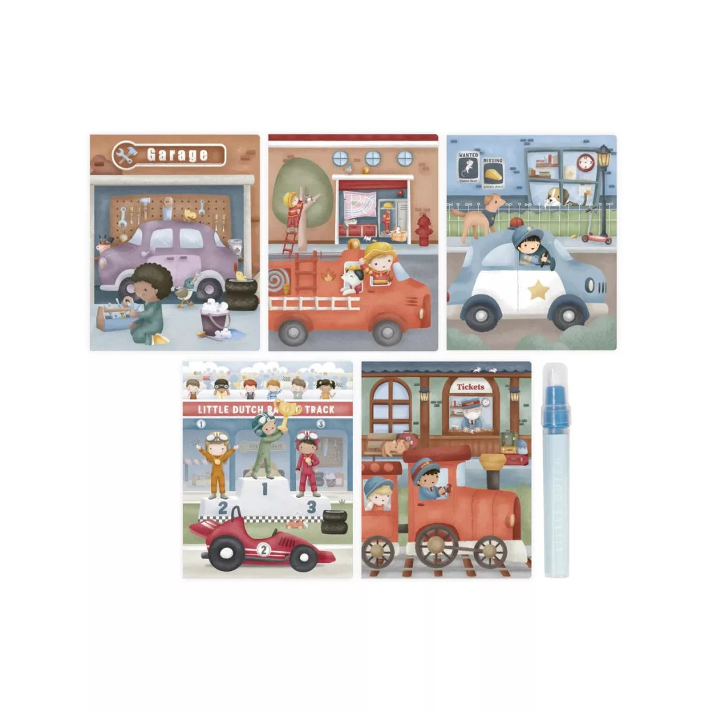 Little Dutch vízzel színező füzet - Jim járművei – alternatív kép 2