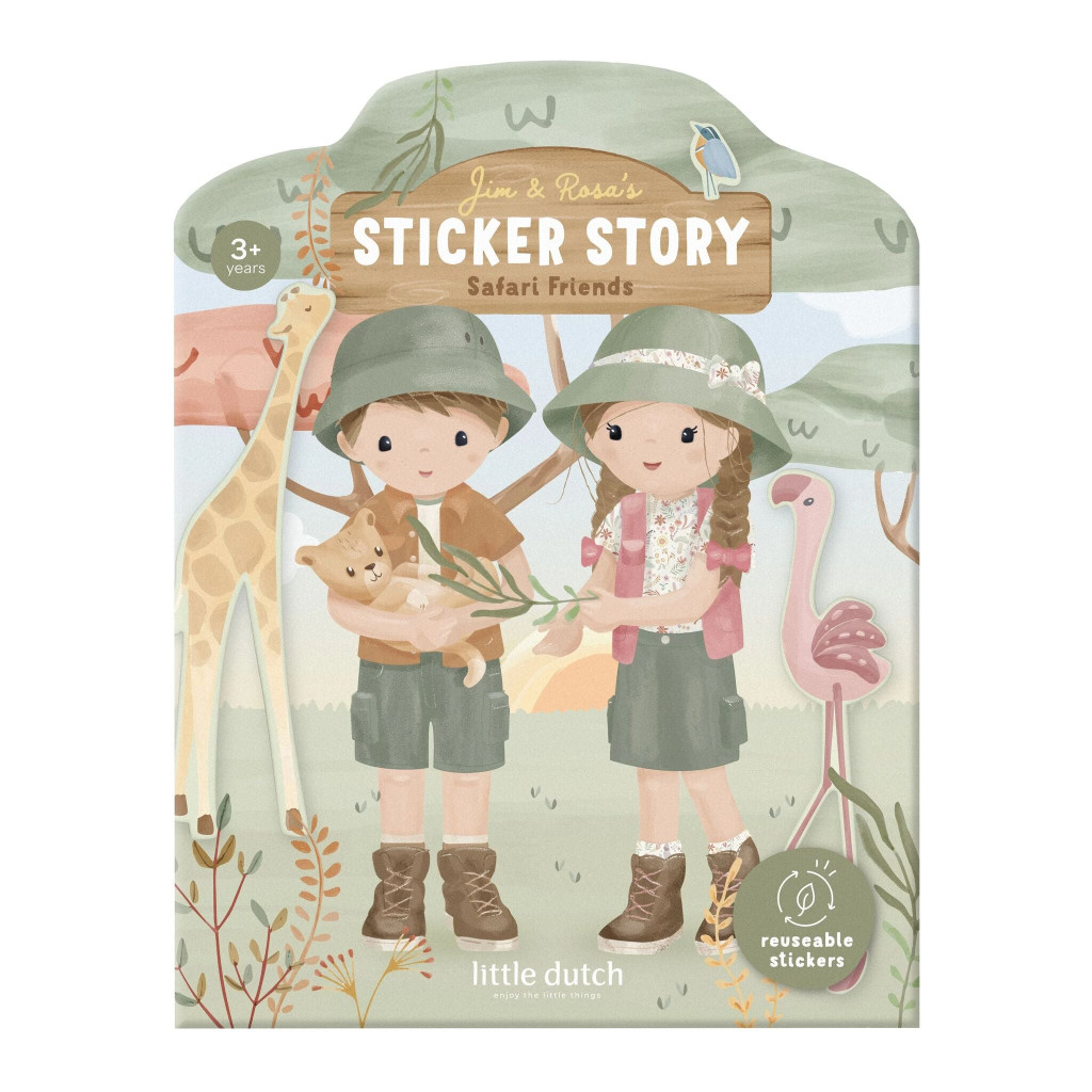 Little Dutch Herbruikbaar stickerboek - Jim en Rosa (fő nézet)