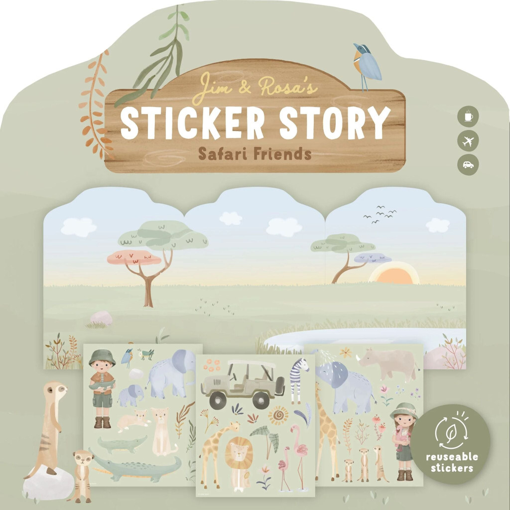 Little Dutch Herbruikbaar stickerboek - Jim en Rosa – alternatív kép 2