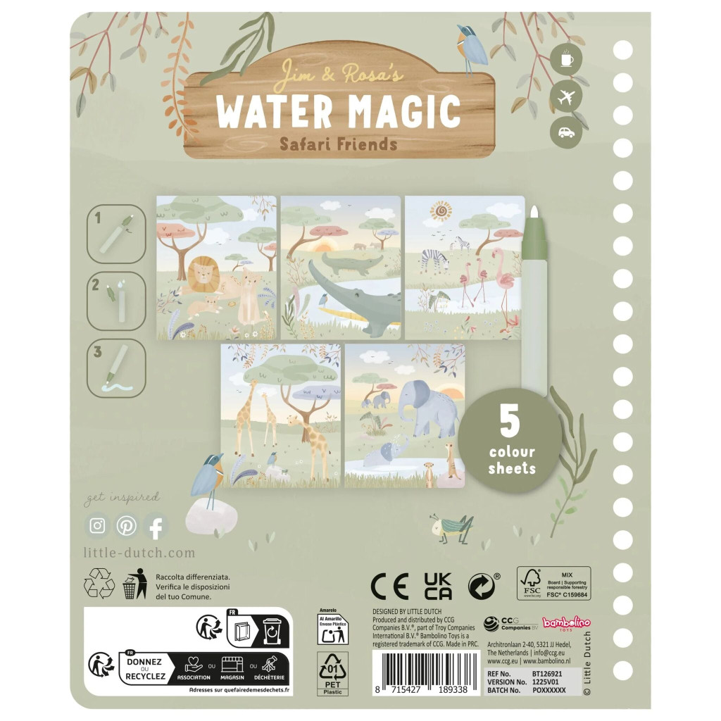 Little Dutch Waterkleurboek - Jim – alternatív kép 3
