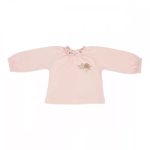 Little Dutch hosszú ujjú felső hímzéssel soft pink 62