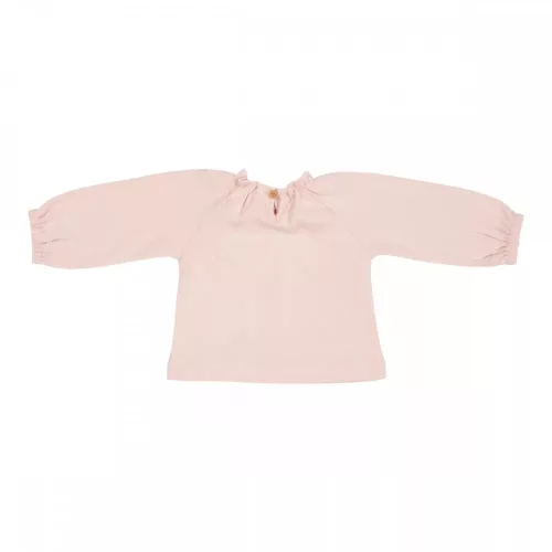 Little Dutch hosszú ujjú felső hímzéssel soft pink 62