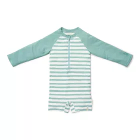 Little Dutch hosszú ujjú úszóoverál Stripes Surf Blue