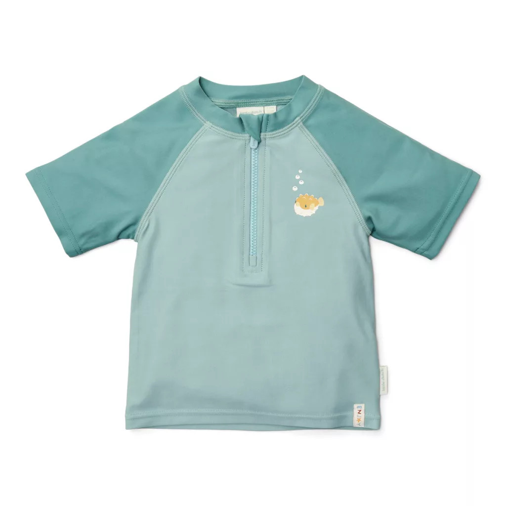 Little Dutch rövid ujjú úszó póló Seashells Surf Blue – fő nézet