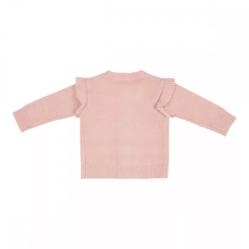 Little Dutch kötött kardigán kis virágok soft pink 74