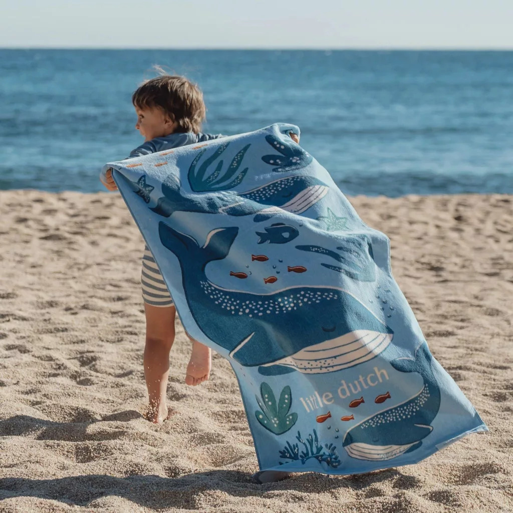 Little Dutch strandtörölköző Ocean World Blue - 60cm X 120cm – alternatív kép 3