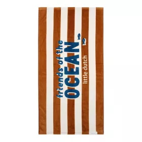   Little Dutch strandtörölköző Ocean World Brown Stripe - 60cm X 120cm