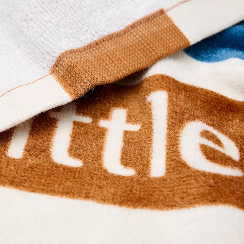 Little Dutch strandtörölköző Ocean World Brown Stripe - 60cm X 120cm – alternatív kép 2