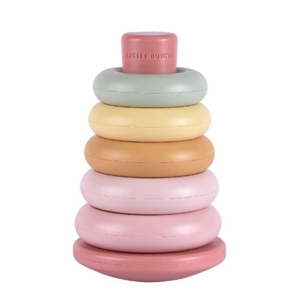 Little Dutch műanyag montessori torony - pink – fő nézet