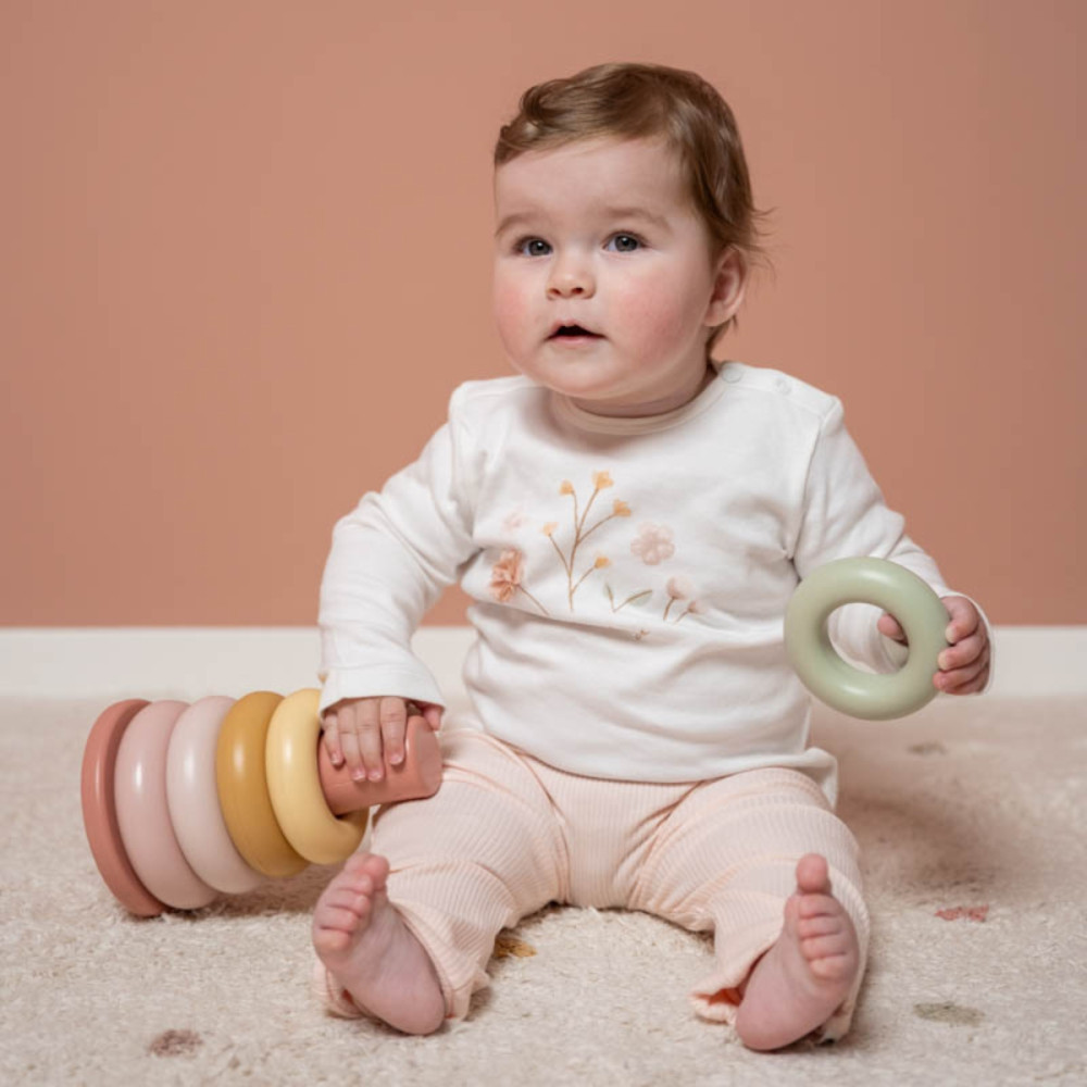 Little Dutch műanyag montessori torony - pink – alternatív kép 1