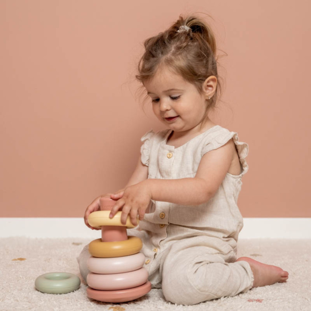 Little Dutch műanyag montessori torony - pink – alternatív kép 2