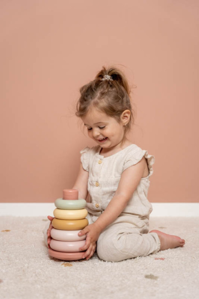 Little Dutch műanyag montessori torony - pink – alternatív kép 3