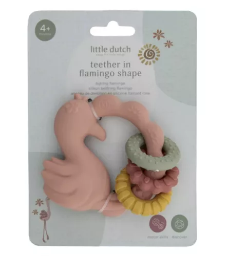 Little Dutch szilikon rágóka - flamingó